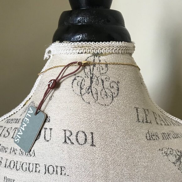 NWT Alemais Encanto Fine Chill Necklace Womens Gold Rose Quartz Turtle Charm NEW - Picture 12 of 14